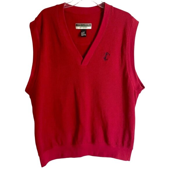 Golf Classics by Munsignwear Red Cotton Vest Men's SIze XL - Picture 1 of 9